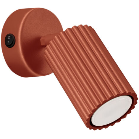 SOLLUX SL.1636 KARBON Aplique Rojo Ocre Con Interruptor - ref: SL.1636