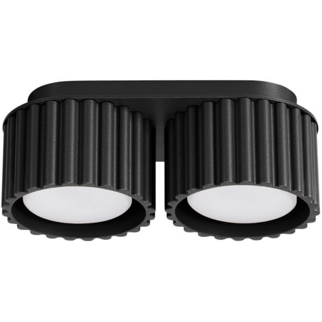 SOLLUX SL.1788 AURA Lámpara De Techo 2 Negra Gx53 - ref: SL.1788