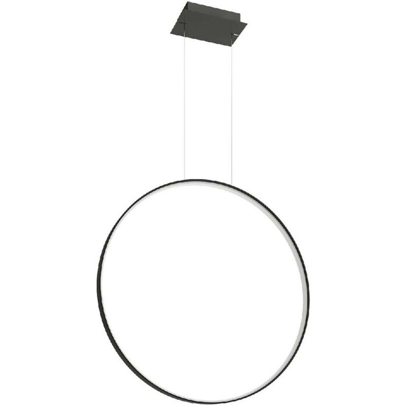 Pendellampe Hängeleuchte Wohnzimmerlampe led Ring Designleuchte schwarz l 78 cm
