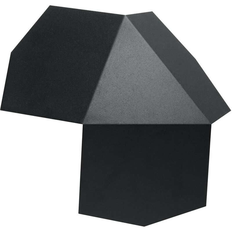 Parete TRE luce nero L: 32, B: 30, H: 7, G9