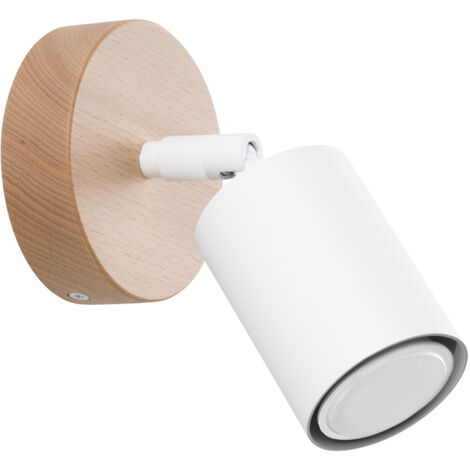 Sollux Verdo Spot simple moderne bois, blanc 1x GU10