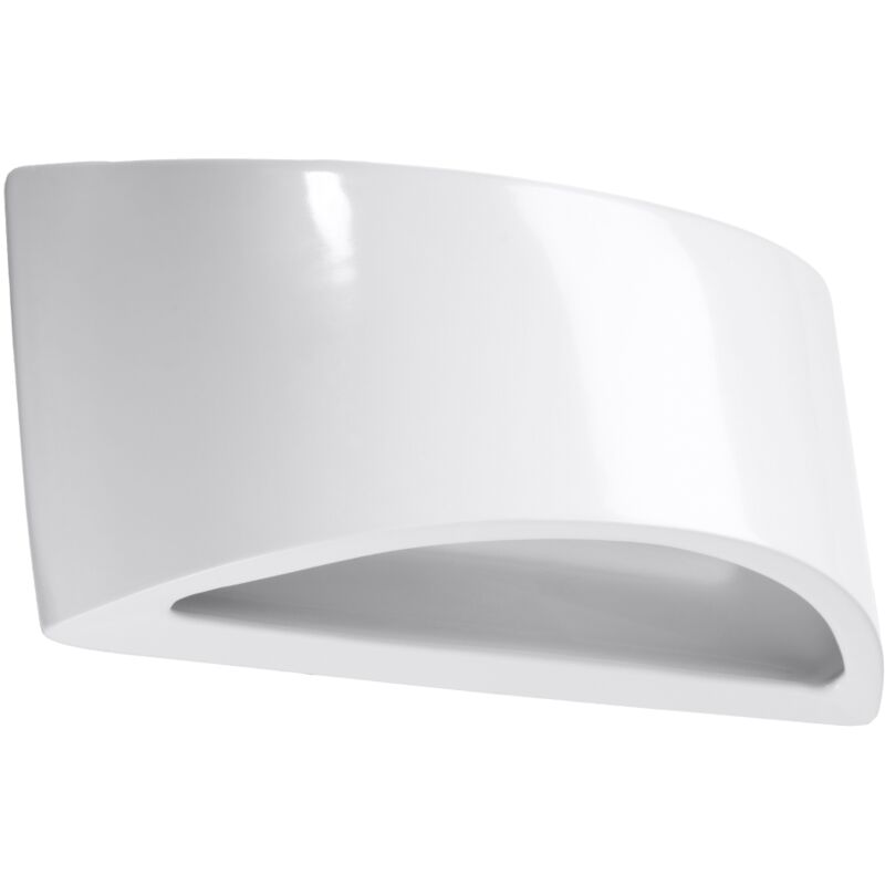 Sollux - vixen glossy white painted wall lamp