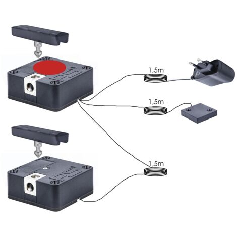 Solo Elektronikschloss Set - 2 Fronten, RFID, 125 kHz, Zamak/Kunststoff schwarz
