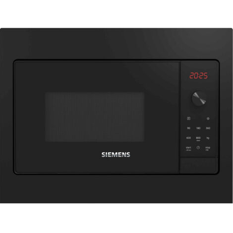 solo microonde 20l 800w da incasso nero - bf523lmb3 - siemens