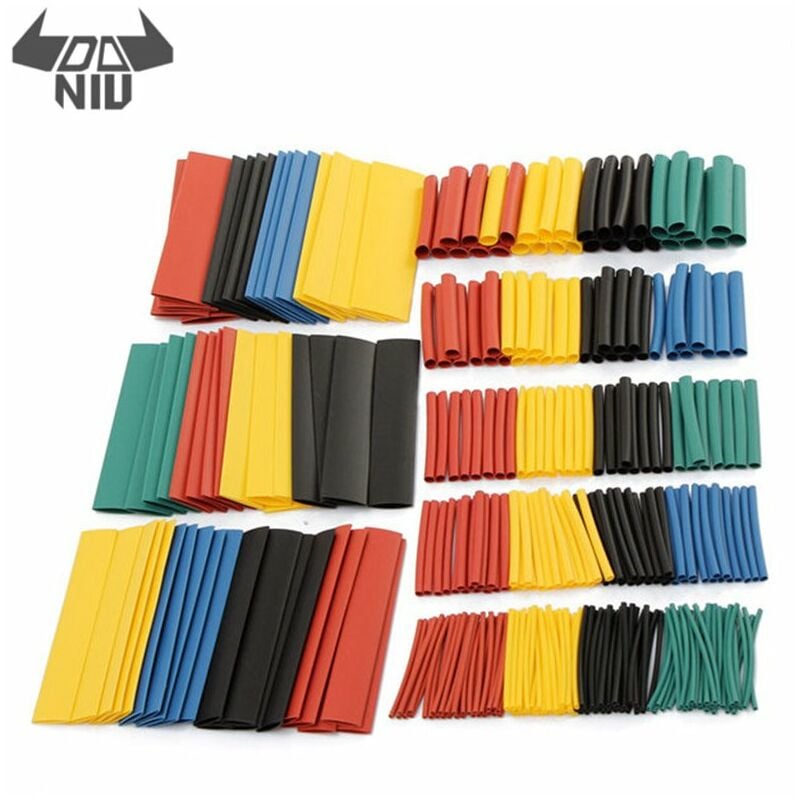 Heat-shrink tubing thermosetting heat-shrink Tube box 1 to 10mm Ratio 2:1 lot of 328pcs - Soloop