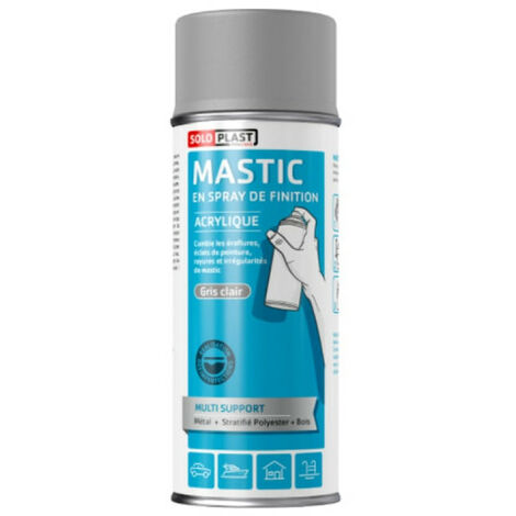 Soloplast – Mastic de fixation en aérosol 400ml – Séchage rapide – Pour surfaces lisses avant peinture – COV A+