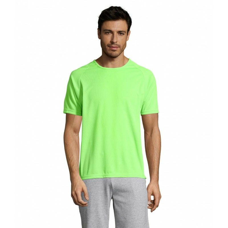 Tee-shirt manches raglan sporty m - Vert Fluo - Vert Fluo - Sol's