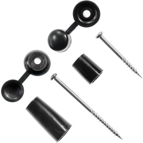 Solstice Corru Caps Black 76/18 Sinus with screws - Pack of 20