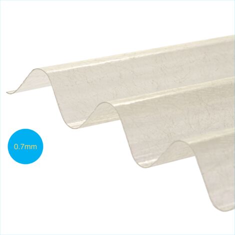 Solstice Corrugated Polyester Sheet Clear 2000mm x 950mm x 0.7mm