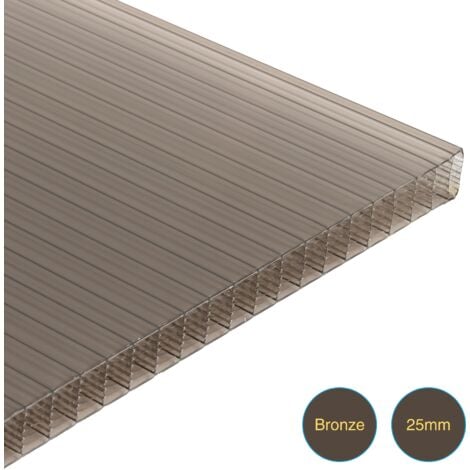 Solstice Multiwall Polycarbonate Sheet Bronze 3000mm x 900mm x 25mm