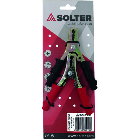 Solter Juego 2 pinzas batería Negra/Roja 75A