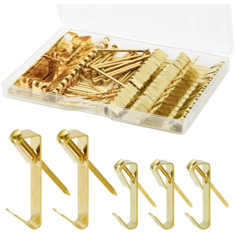 Solution d'accrochage métallique de haute qualité, kit d'accrochage pour tableaux à installation rapide, clous de fixation améliorés pour une utilisation polyvalente, grande robustesse-AquaForge