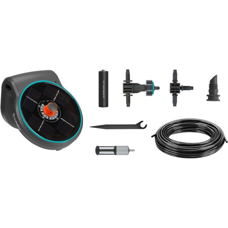 Solution d'arrosage automatique solaire Gardena AquaBloom - Arrosage goutte-a-goutte 13300-20