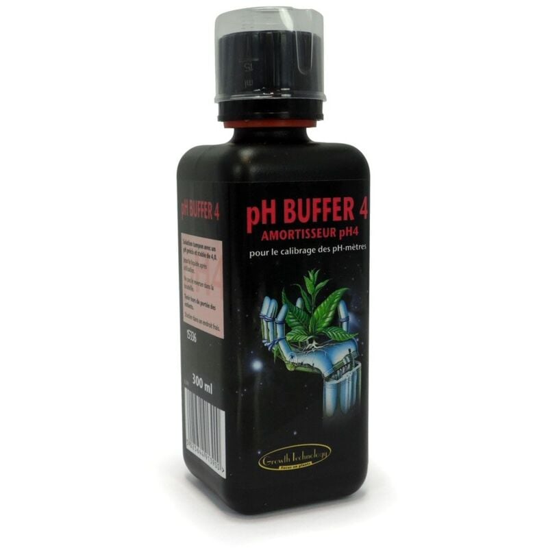 Growth Technology - Solution d'étalonnage pH 4.01 - 300ml Lot de 4