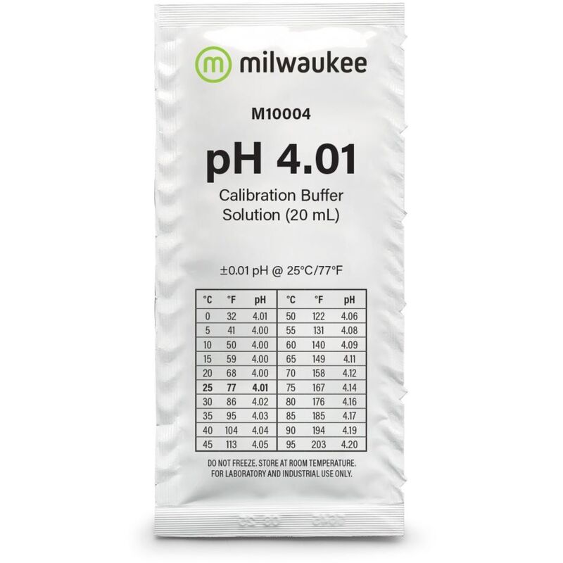 Milwaukee - Solution d'étalonnage pH 4.01 - sachet 20ml Lot de 5