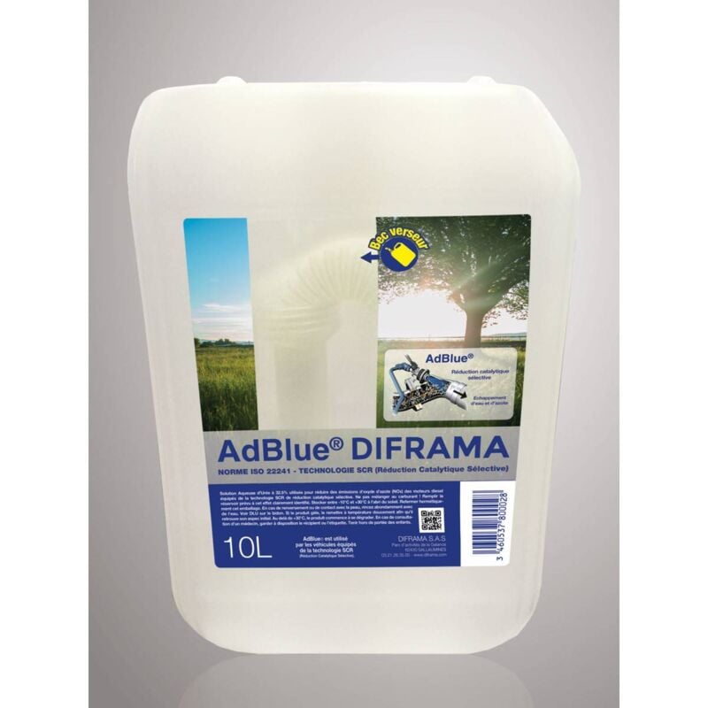Solution d'Urée AdBlue à 32,5% en Bidon de 10L avec Bec Verseur pour Véhicules scr - Compatible EURO4/EURO5/EURO6