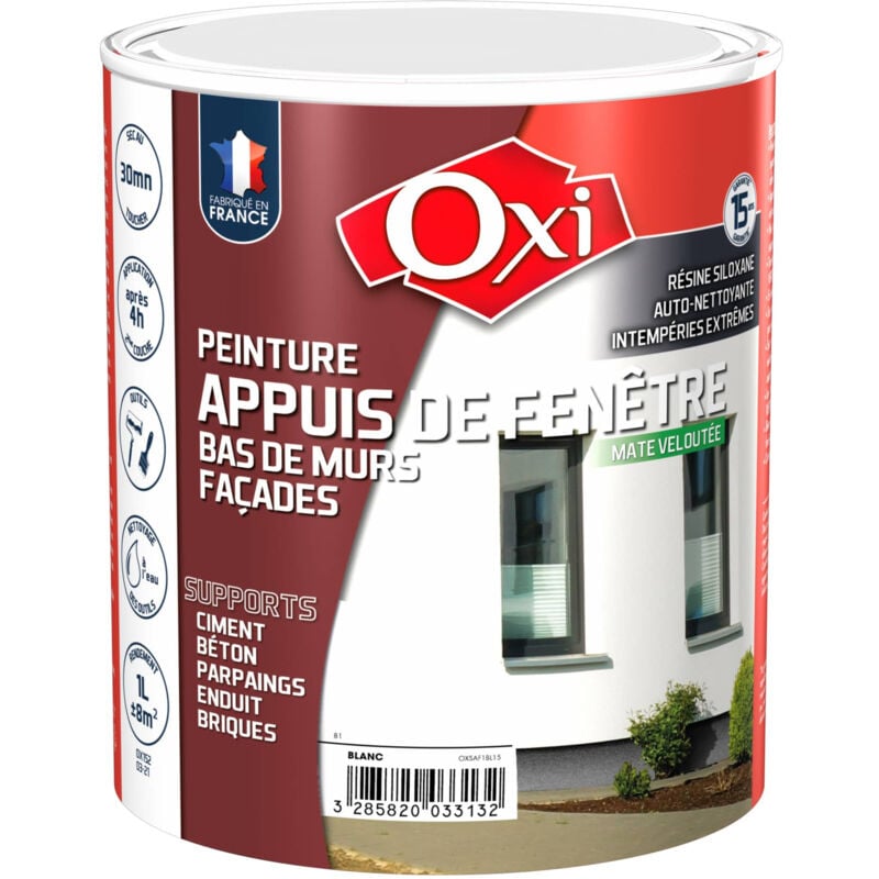 Solution extérieure façades OXI PEINTURE APPUIS-FENETRE Gris Anthracite RAL 7016 3 litres