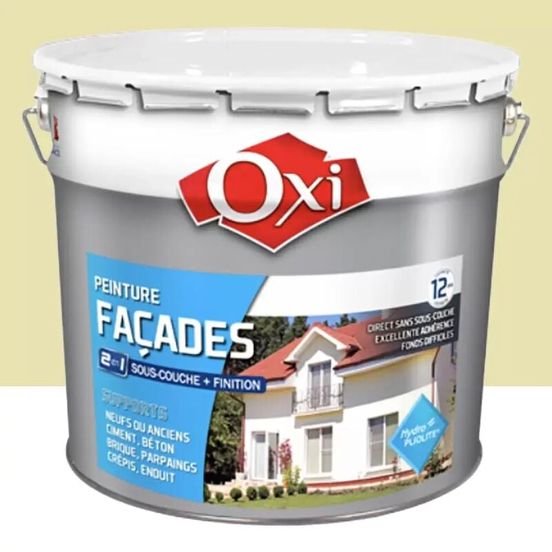 Peinture façade OXI Hydro-pliolite 2 en 1 Ton pierre 10 L