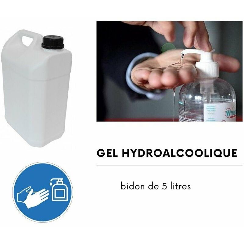 Solution hydro-alcoolique 2 en 1 Surface et Main Tech H60 - bidon 5 Litres