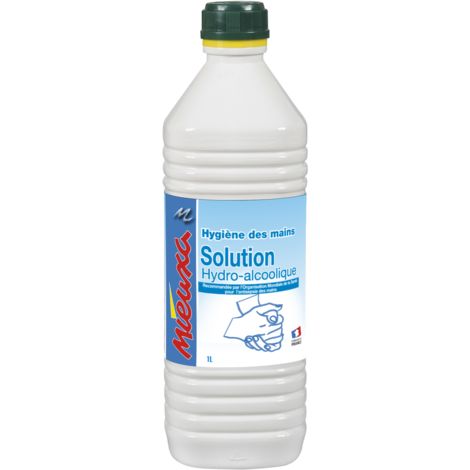 Solution Hydroalcoolique liquide bouteille 1L pour main