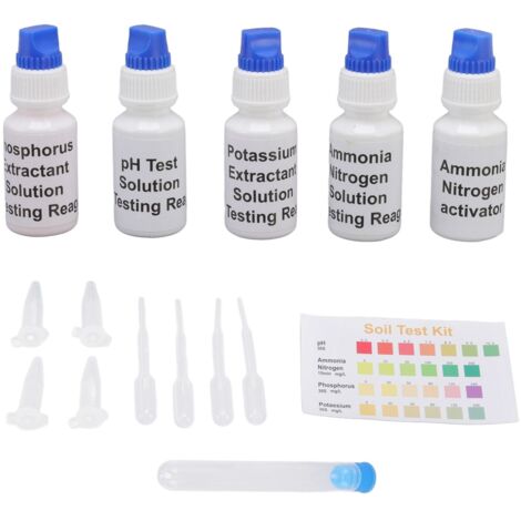 Solution liquide d'essai de sol PH azote phosphore Potassium Kit d'essai de sol de mesure pour l'agriculture jardinage