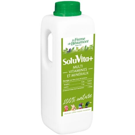 Soluvita Plus 1 litre Multi vitamines et minÃ©raux volailles, lapins
