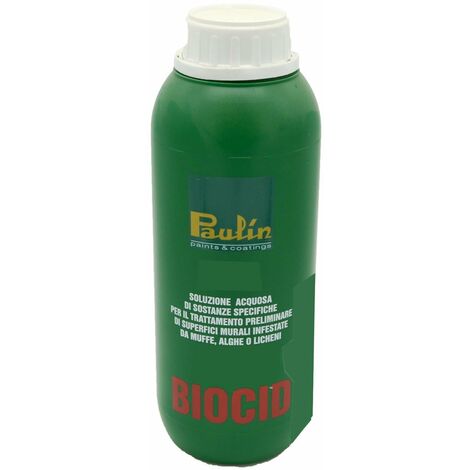 Soluzione acquosa "Biocid" per trattamento muffe e alghe su muri e pavimenti -1 lt
