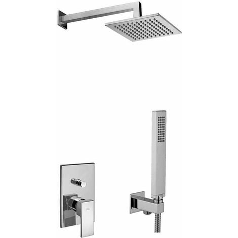 Kit completo per doccia modello quadro Paffoni Level KITLES015CR Cromo - Con set doccia