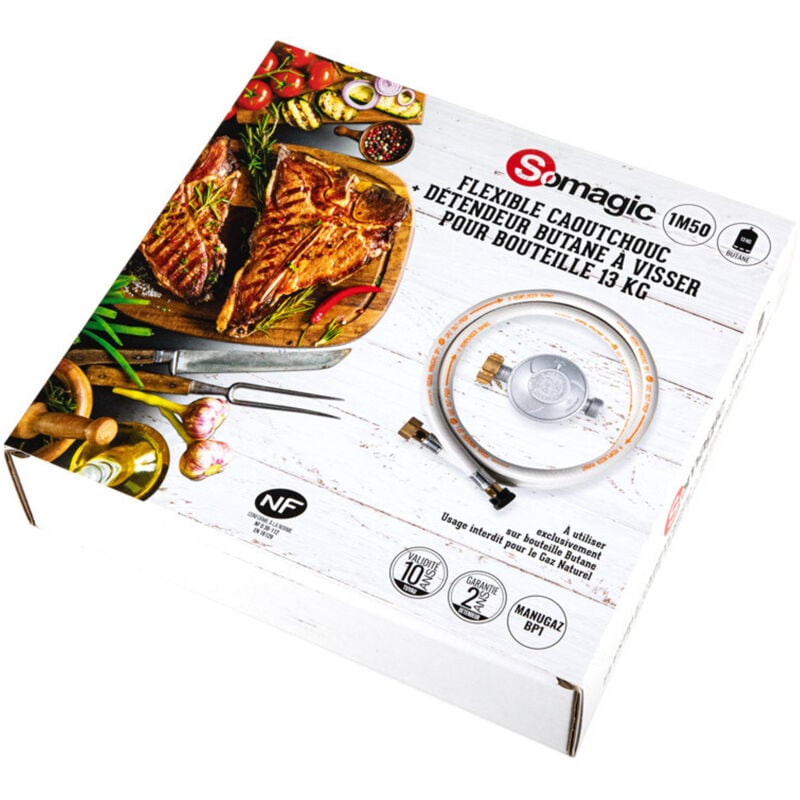 Kit Flexible + détendeur pour butane - Somagic