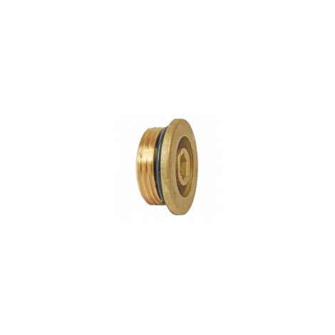 Somatherm – Bouchon mâle 3/4' laiton brut auto-étanche – Raccord à visser pour installations sanitaires et chauffage – Résistance à la corrosion