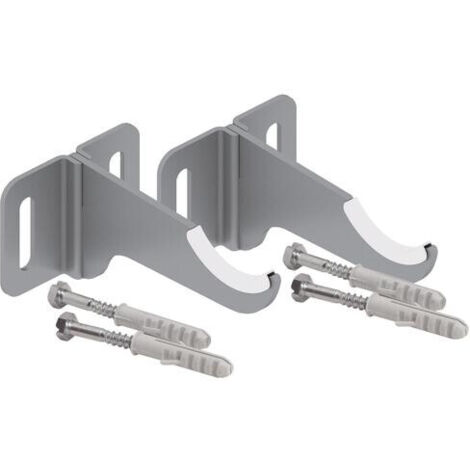 Somatherm – Fixations pour radiateur aluminium – Lot de 2 consoles robustes – Installation facile avec vis 6x50mm et chevilles 8x40mm