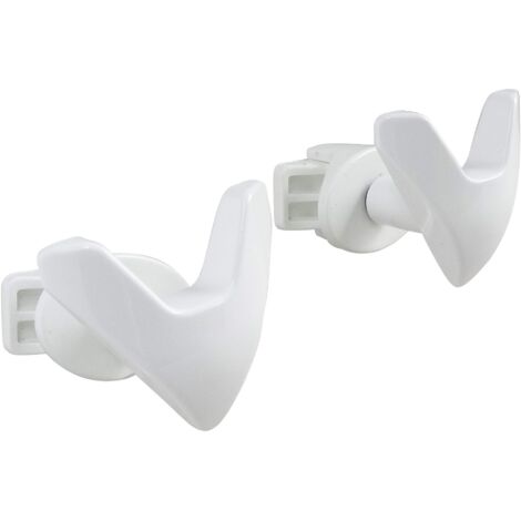 SOMATHERM FOR YOU - B21814B - Ganci V per asciugamano asciutto bianco - tubo tondo a vite