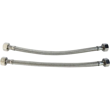 SOMATHERM FOR YOU - connessione Lotto 2 flessibile Sanitari dado girevole diritto femminile 15/21 (1/2) - Dado girevole diritto femminile 15/21 (1/2) - Lunghezza 30 cm - DN8