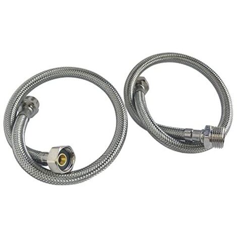 SOMATHERM FOR YOU - connessione Lotto 2 flessibile Sanitari diritto maschio 12/17 (3/8) - dado girando a destra femminili 12/17 (3/8) - Lunghezza 30 cm - DN8