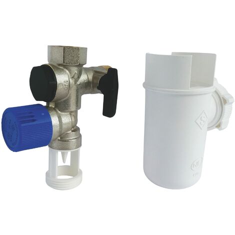 SOMATHERM FOR YOU - Kit che comprende 1 NC 20/27 Security Group (3/4 '') acqua in ottone neutro con l'aria di guardia a destra e 1 trappola imbuto