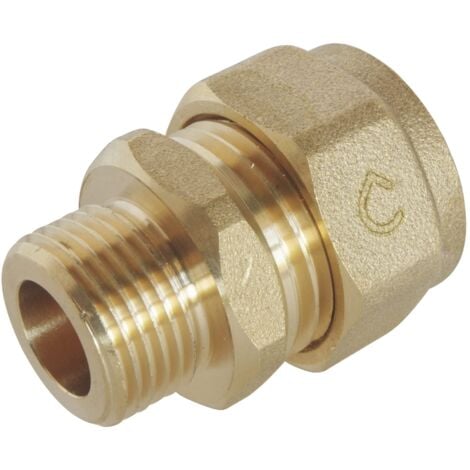 SOMATHERM FOR YOU - Raccordo dritto a compressione (da avvitare) per tubo PER Ø16 - Maschio 12/17 (3/8") 2716-16-12 Multicolore