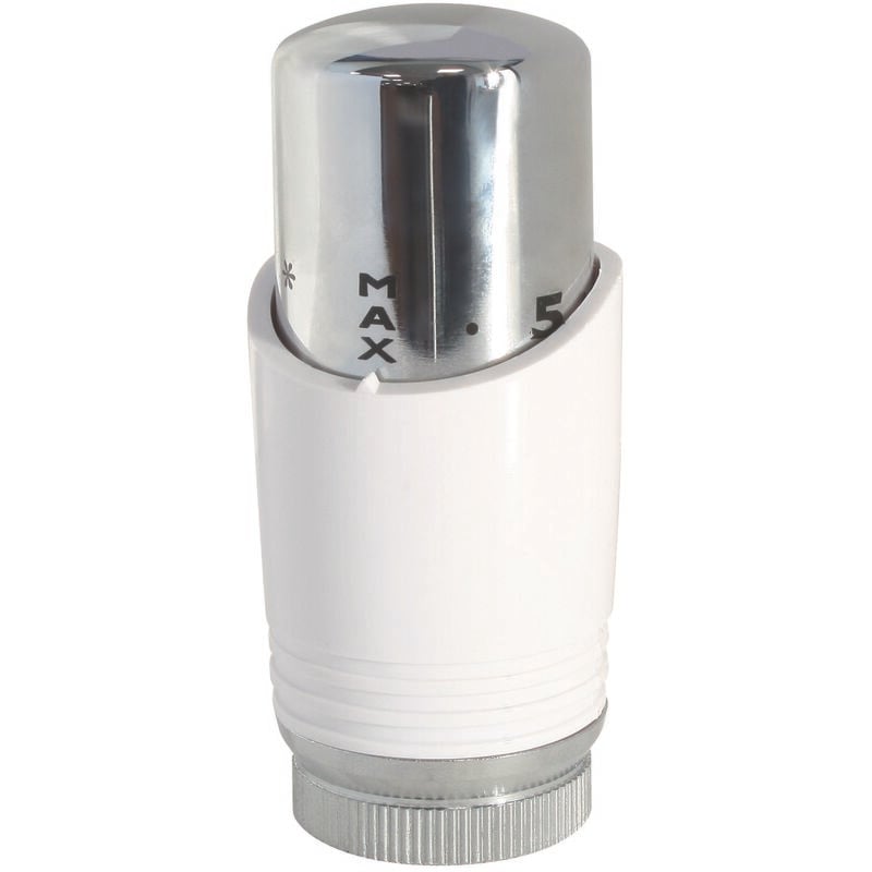 Somatherm For You - Tête thermostatique M30x1,5 design blanche pour sèche-serviette