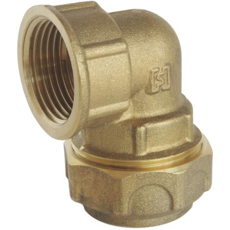 SOMATHERM PER VOI - gomito femminile in ottone per D25 tubo PE - F20 / 27 - bloccaggio esterno