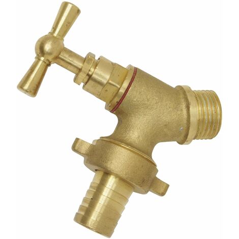 SOMATHERM PER VOI - Rubinetto irrigazione obliqua - Arrivo 15/21-20/27 Nose - in ottone grezzo - raccordo naso