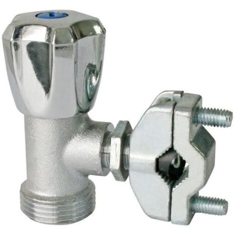 Somatherm – Robinet de machine à laver autoperceur pour tube cuivre 10 à 16 mm – Raccord mâle 3/4' (20/27) – Installation rapide sans travaux
