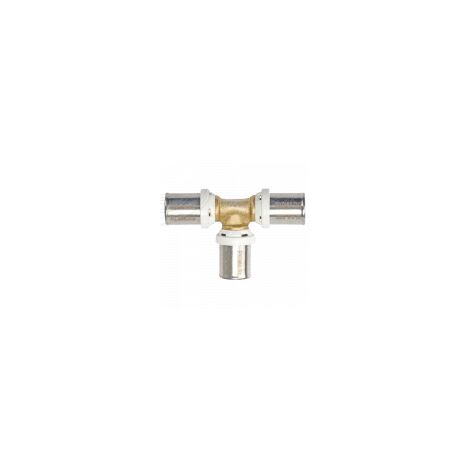 Somatherm – Té égal à sertir multicouche Ø16 pour robinetterie – Installation chauffage et distribution eau – Excellent étanchéité – Fixoconnect Ayor
