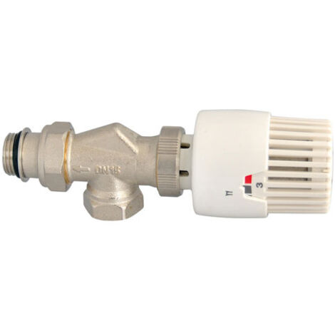 Somatherm – Tête thermostatique pour robinet radiateur – Corps équerre inversée femelle 1/2'' (15/21) – Protection anti-gel – Installation horizontale