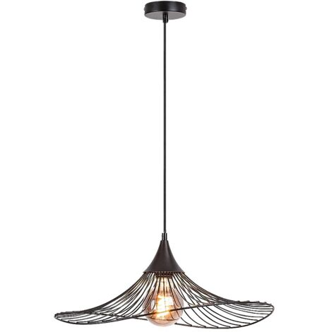 Sombero Metal Matt Black E27 1 x Max.40W H: 150 cm Ø50 cm Dimmabile