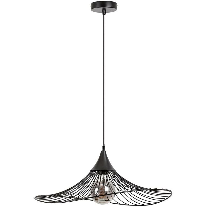 Sombero Metal Matt Black E27 1 x Max.60W h: 150 cm...