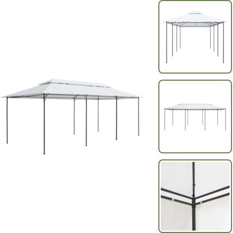 Sombra al aire libre - vidaXL Cenador 600x298x270 cm blanco 180g/m² - Cenador para eventos