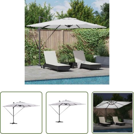 Sombra -  Parasol Roma Beige 286 x 284 x 270 cm Aluminio y poliéster