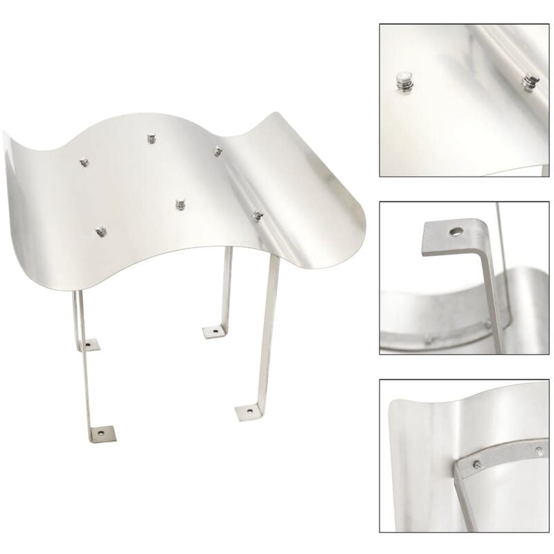 

Happyshopping - Sombrerete de chimenea de acero inoxidable plateado