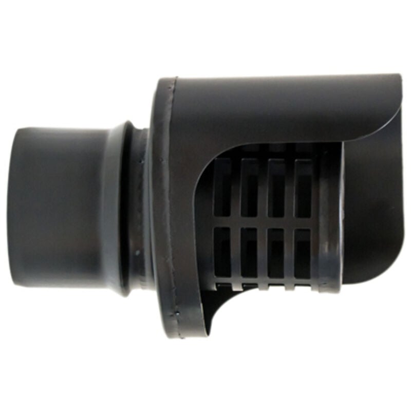 Exojo - Capuchon anti-réversible horizontal laqué noir 80mm extérieur