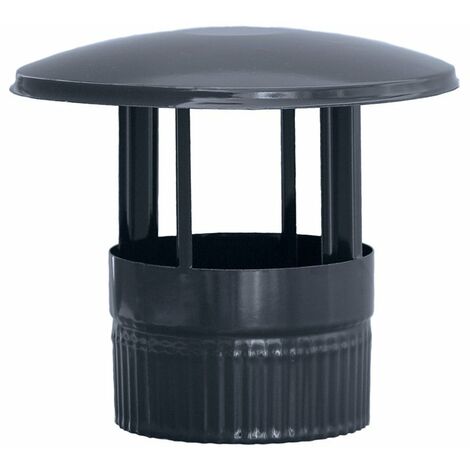 Sombrerete vitrificado negro chimenea