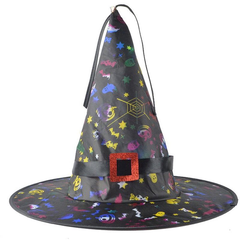 

Sombrero de Halloween que cuelga el sombrero LED iluminado Decoraciones de Halloween Sombrero de bruja brillante Luces para exteriores, patio, arbol,